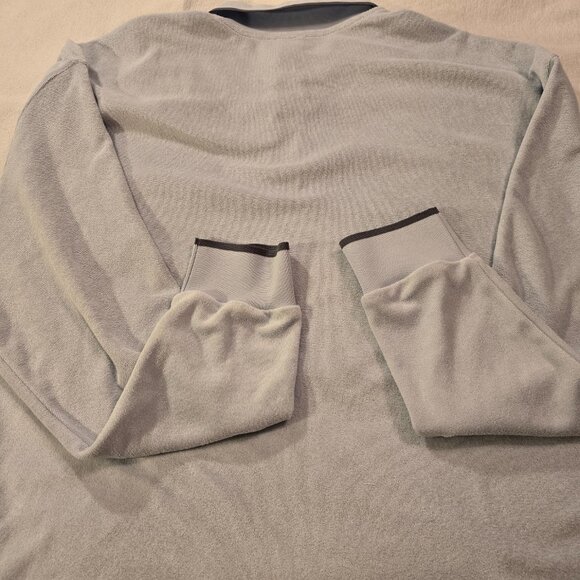 Lululemon Mens M Medium Cotton Terry Relaxed Fit Polo NWT NEW SOFT Light Blue - Picture 8 of 12